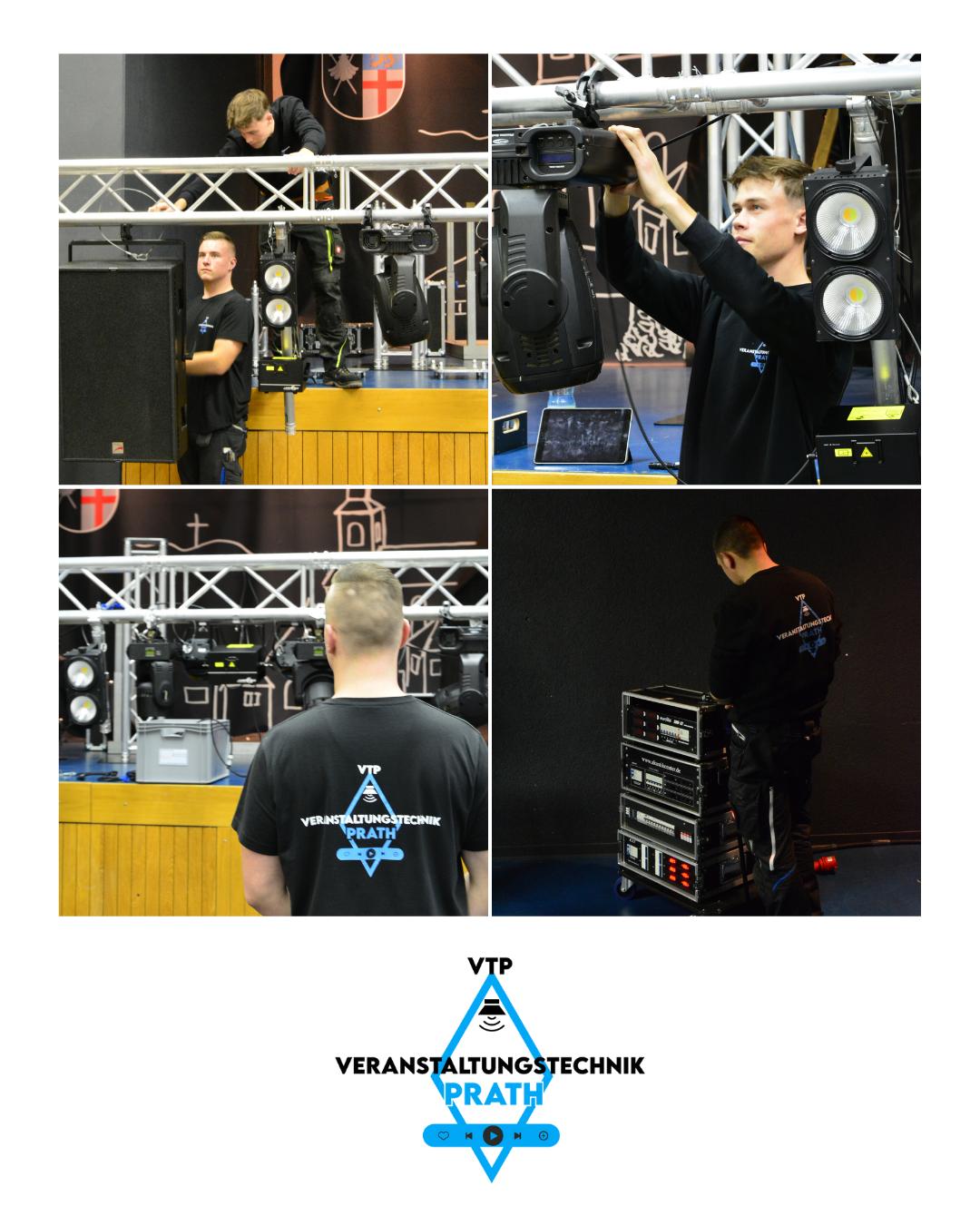 Team von Veranstaltungstechnik Prath beim Aufbau